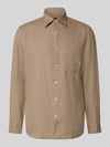 Marc O'Polo Regular Fit Freizeithemd aus reinem Leinen Beige