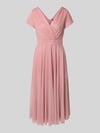 Vera Mont Glanzende Cocktailjurk met V-hals Roze