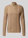 Tommy Jeans Regular Fit Strickpullover aus reiner Baumwolle Beige