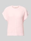 FREE/QUENT Gebreid shirt met kapmouwen model 'Estapper' Lichtroze