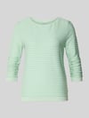 Tom Tailor Denim Shaped Fit sweatshirt van katoen- en viscosemix Appeltjesgroen gemêleerd