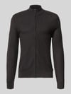 JOOP! COLLECTION Strickjacke aus Woll-Mix mit Stehkragen Black