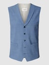Carl Gross Slim fit gilet met lanawol, model 'Warren' Blauw