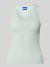 HUGO Blue Regular fit tanktop van katoenmix model 'Damatank_B' Rietgroen