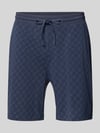 JOOP! COLLECTION Szorty z bawełny z wzorem z logo Granatowy