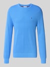 Tommy Hilfiger Regular Fit Pullover aus reiner Baumwolle Royal