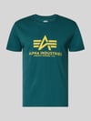 Alpha Industries T-Shirt mit Logo und Rundhalsausschnitt Petrol