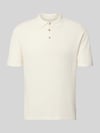 JACK & JONES Regular Fit Poloshirt mit Strukturmuster Modell 'GEORGE' Weiss