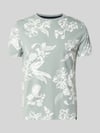 LERROS T-Shirt mit Rundhalsausschnitt und Label-Detail Graphit
