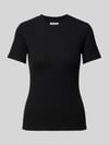 Marc O'Polo DENIM T-shirt in riblook Zwart