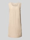 FREE/QUENT Knielanges Kleid aus Leinen-Viskose-Mix Modell 'LAVA' Sand Melange