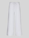 MAC Wide Leg Jeans mit Bindegürtel Modell 'WENDY' Weiss