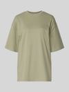 REVIEW Oversized T-shirt met statementprint Rietgroen