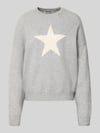 REVIEW Regular Fit Pullover in Strick-Optik Hellgrau Melange