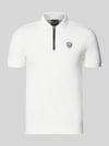 EA7 Emporio Armani Slim Fit Poloshirt aus Viskose-Mix Offwhite