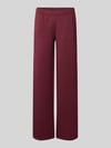 REVIEW Straight Fit Sweatpants aus Baumwoll-Mix mit Label-Detail Bordeaux