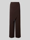 Gina Tricot Hose in Wickel-Optik Dunkelbraun