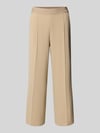 CAMBIO Straight fit stoffen broek met siernaad model 'Cameron' Zand