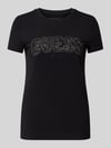 GUESS T-shirt met labelstitching Zwart