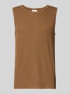 s.Oliver RED LABEL Slim Fit Tank Top aus Baumwoll-Mix Mittelbraun