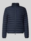 Save The Duck Gewatteerd jack met tweewegrits model 'ERION' Marineblauw