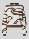 NOISY MAY® Relaxed Fit Pullover aus Viskose-Mix Modell 'Charlott' Beige Melange