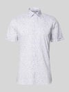 OLYMP Level 5 Slim Fit Freizeithemd mit floralem Allover-Print Weiss