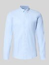 Lindbergh Regular Fit Freizeithemd aus Baumwoll-Mix Modell 'Oxford' Hellblau