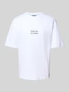 REVIEW T-Shirt mit Statement-Print Weiss