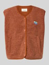 American Vintage Relaxed Fit Weste aus Teddyfell Modell 'Hoktown' Dunkelorange