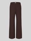 MAC Wide Leg Hose aus Viskose-Mix Modell 'Chiara' Mittelbraun