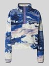 Columbia Fleeceshirt met opstaande kraag en labelpatch model 'Helvetia II' Blauw
