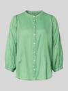 0039 Italy Regular Fit Bluse mit Rundhalsausschnitt Modell 'FAVIOLA' Gruen
