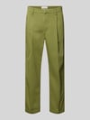 ARMEDANGELS Regular Fit Chino aus Baumwoll-Mix Modell 'TAAMIR PLEATED' Oliv