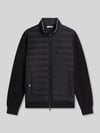 Tommy Hilfiger kardigan rozpinany o kroju regular fit z pikowaną wstawką z mieszanki bawełny Czarny