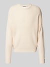 REVIEW Strickpullover mit Rundhalsausschnitt Ecru
