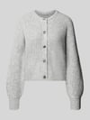 Christian Berg Woman Selection Regular Fit Cardigan in strick-Optik Mittelgrau Melange
