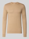 Blend Strickpullover mit Rundhalsausschnitt Modell 'BAGGE' Beige