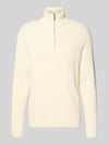 Lindbergh Gebreide pullover met schipperskraag Offwhite