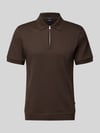 JOOP! COLLECTION slim fit poloshirt met ritssluiting model 'Franciscojose' Chocoladebruin