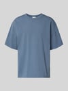 American Vintage T-Shirt mit geripptem Rundhalsausschnitt Modell 'FIZVALLEY' Blau