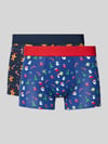 Christian Berg Men Trunks im Allover-Look im 2er-Pack Marine