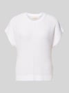 FREE/QUENT Gebreid shirt met kapmouwen model 'Estapper' Wit