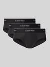 Calvin Klein Underwear Slip mit elastischem Label-Bund im 3er-Pack Black