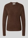 MSCH Copenhagen Strickpullover mit Rundhalsausschnitt Modell 'Festina Hope' Dunkelbraun