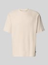JACK & JONES T-shirt o prążkowanej strukturze model 'HARRISON' Beżowy