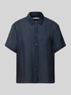 Samsøe Samsøe relaxed fit blouse van modalmix met zijde-aandeel model 'MINA' Marineblauw