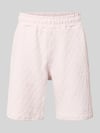 PEGADOR Relaxed Fit Sweatshorts mit Strukturmuster Modell 'Jovren' Flieder