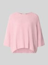 American Vintage Oversized Strickpullover mit Leinen-Anteil Hellrosa