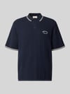 JACK & JONES Koszulka polo w dzianinowej optyce, krój regular fit, model 'Menton' Granatowy